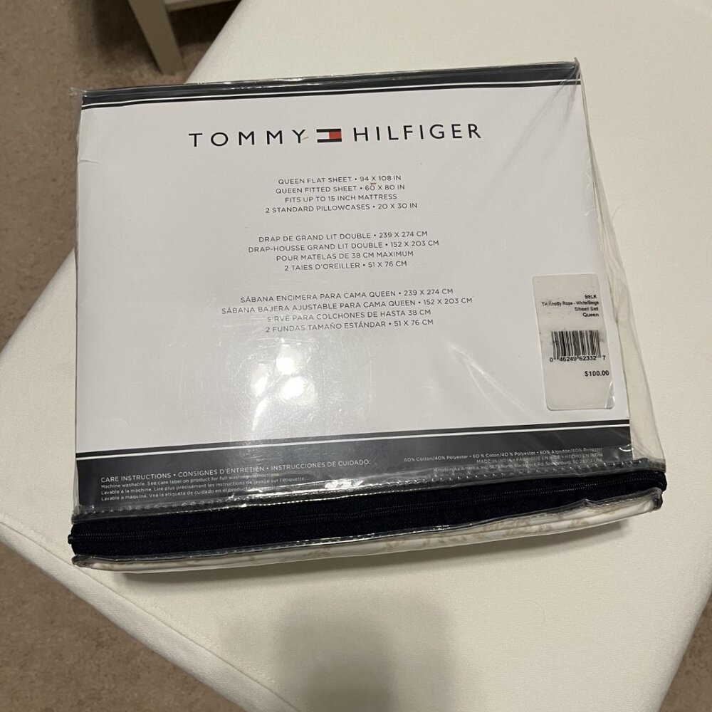 TOMMY HILFIGER QUEEN SHEET SET NEW IN PACKAGE